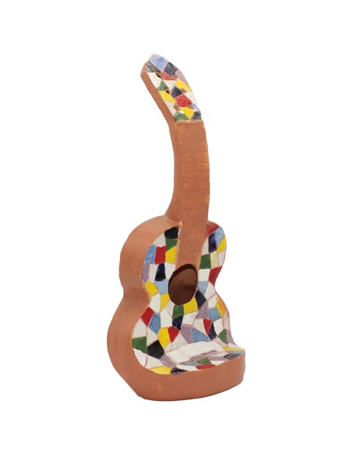 guitarra cerámica mosaico colores tM