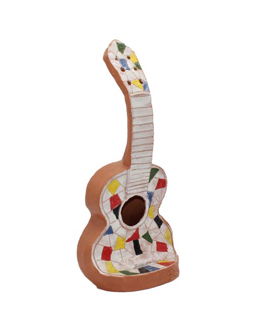 guitarra cerámica mosaico y barro tM